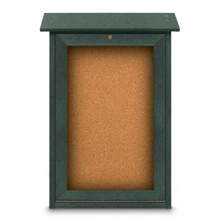 United Visual Products Outdoor Enclosed Combo Board, 48"x36", Gold Frame/White Porc & Cinnabar UVCB4836ODG-WHTPORC-CINNABA